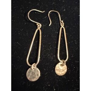 Vintage ATI Mexico Sterling Silver Dangle Earrings Modernist